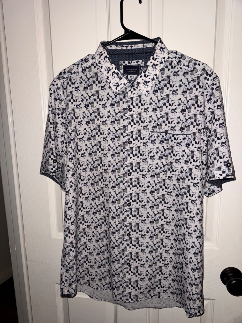 Men's 7 Diamonds Casual Dress Shirt XL, 4 Way Stretch